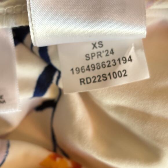 Rachel Roy Nola Size XS White Floral V-Neck Jersey Wrap Midi Dress Wedding Event - Picture 6 of 7
